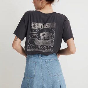 Madewell World Traveler Softfade Cotton Oversized Tee Size S